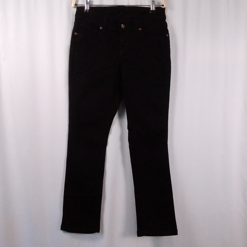 LL Bean Women's Black Denim Skinny Jeans Modern Fit Stretch‎ Size 4